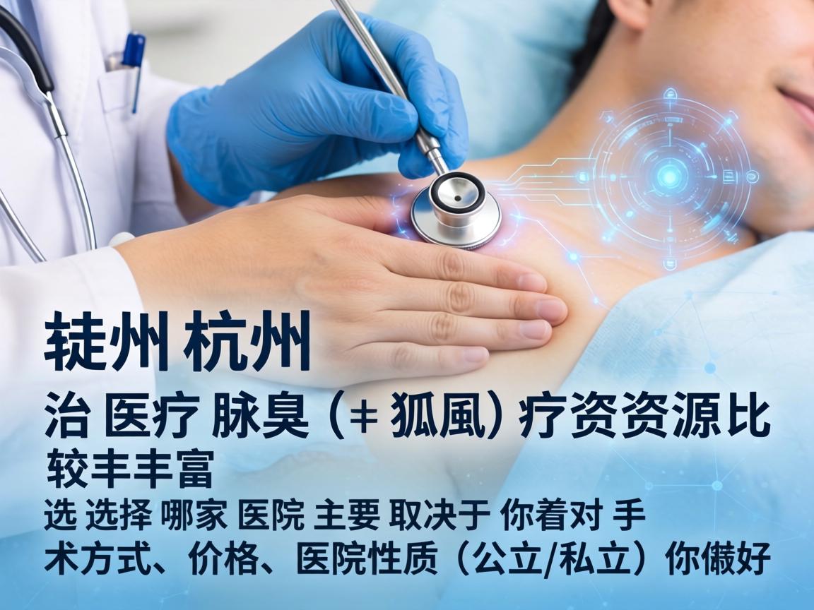 在杭州，治疗腋臭（狐臭）的医疗资源比较丰富，选择哪家医院主要取决于你对手术方式、价格、医院性质（公立/私立）的偏好