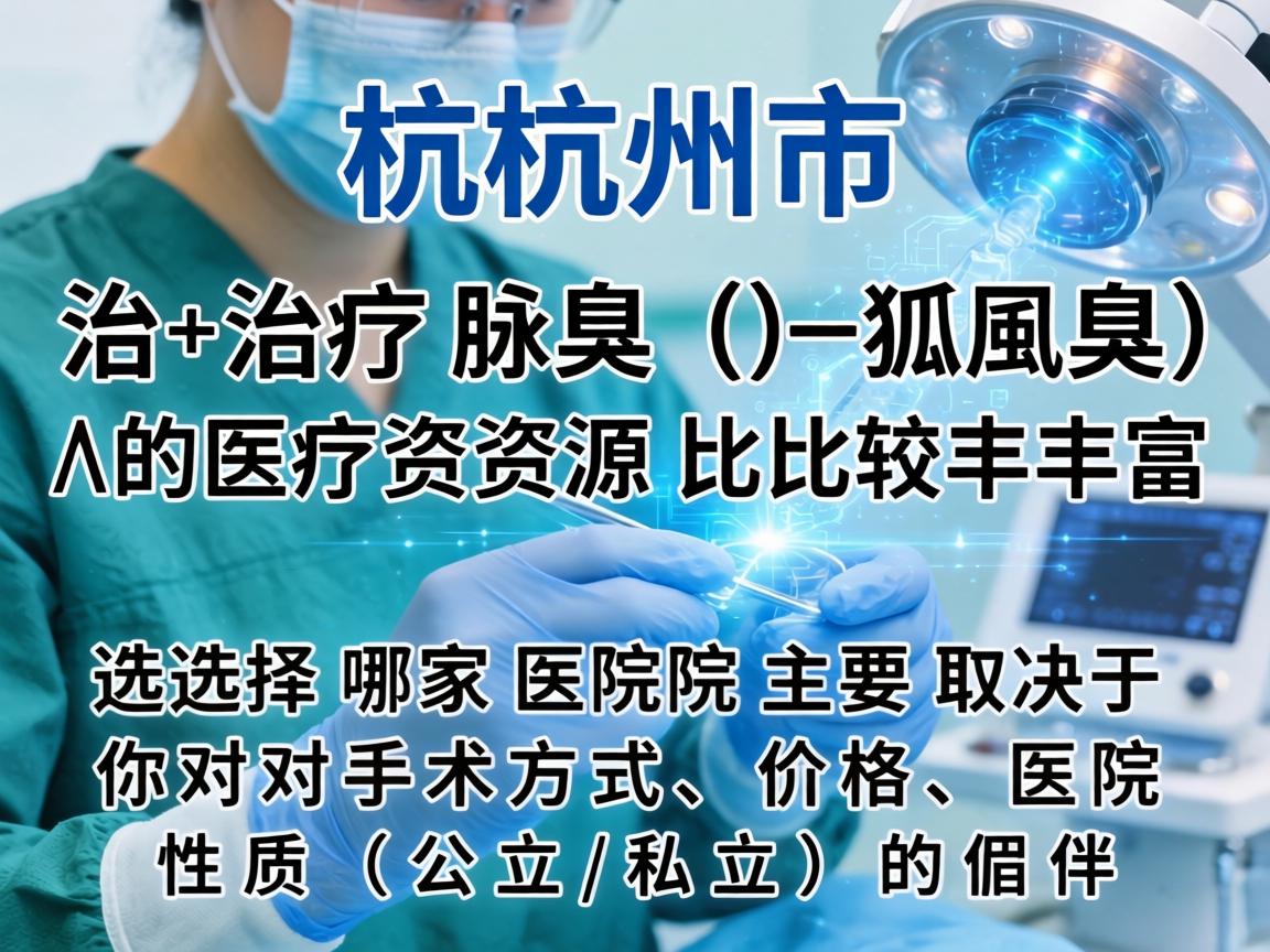 在杭州，治疗腋臭（狐臭）的医疗资源比较丰富，选择哪家医院主要取决于你对手术方式、价格、医院性质（公立/私立）的偏好