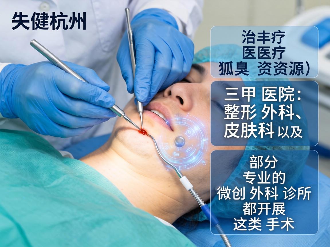 在杭州，治疗狐臭（腋臭）的医疗资源比较丰富，三甲医院的整形外科、皮肤科以及部分专业的微创外科诊所都开展这类手术