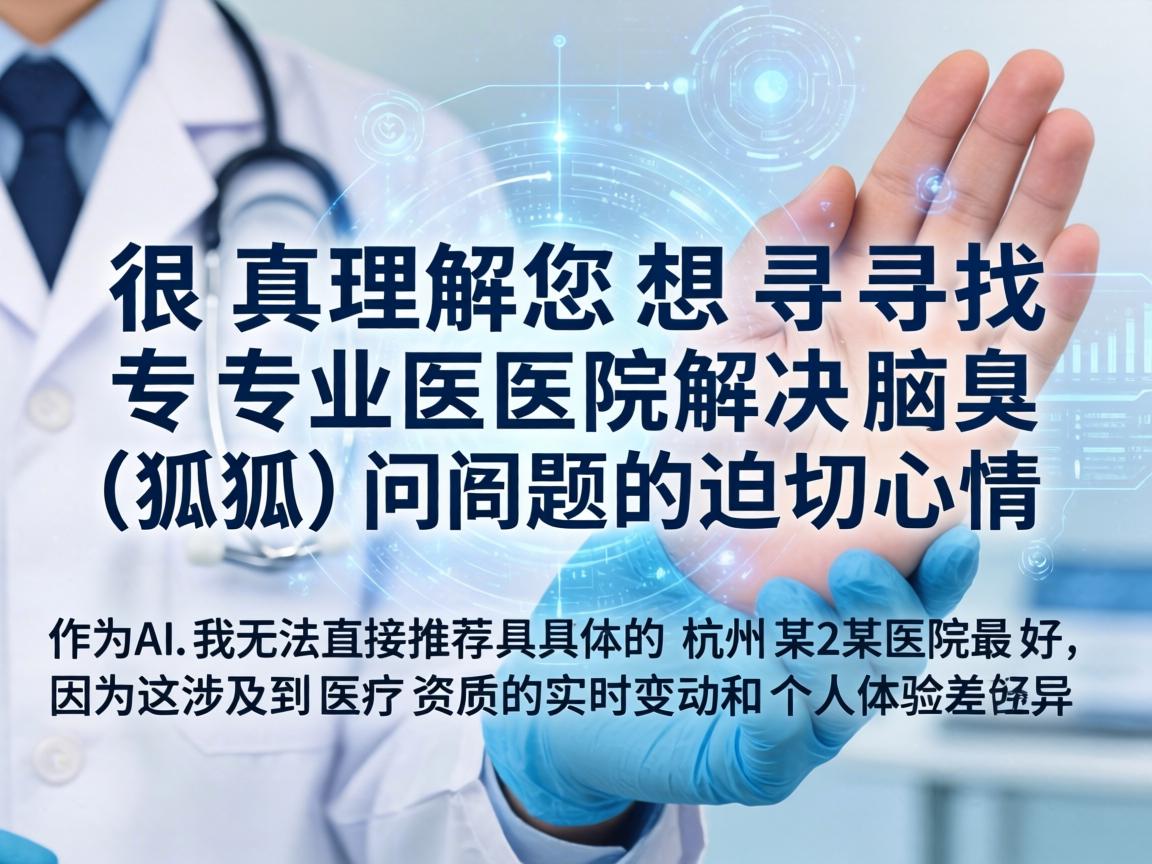 很理解您想寻找专业医院解决腋臭（狐臭）问题的迫切心情。作为AI，我无法直接推荐具体的杭州某某医院最好，因为这涉及到医疗资质的实时变动和个人体验差异