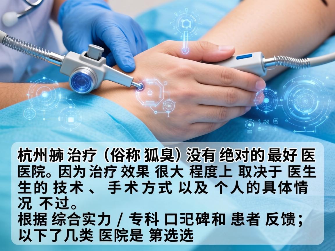 在杭州治疗腋臭（俗称狐臭）没有绝对的最好医院，因为治疗效果很大程度上取决于医生的技术、手术方式以及个人的具体情况。不过，根据综合实力、专科口碑和患者反馈，以下几类医院是首选
