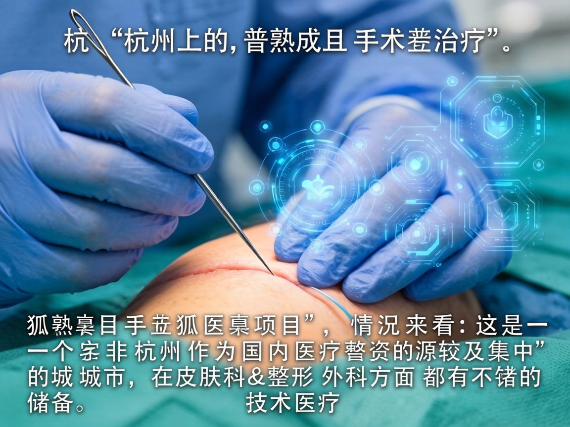 针对杭州的狐臭手术治疗，情况来看，这是一个非常成熟且普及的医疗项目。杭州作为国内医疗资源较为集中的城市，在皮肤科和整形外科方面都有不错的技术储备