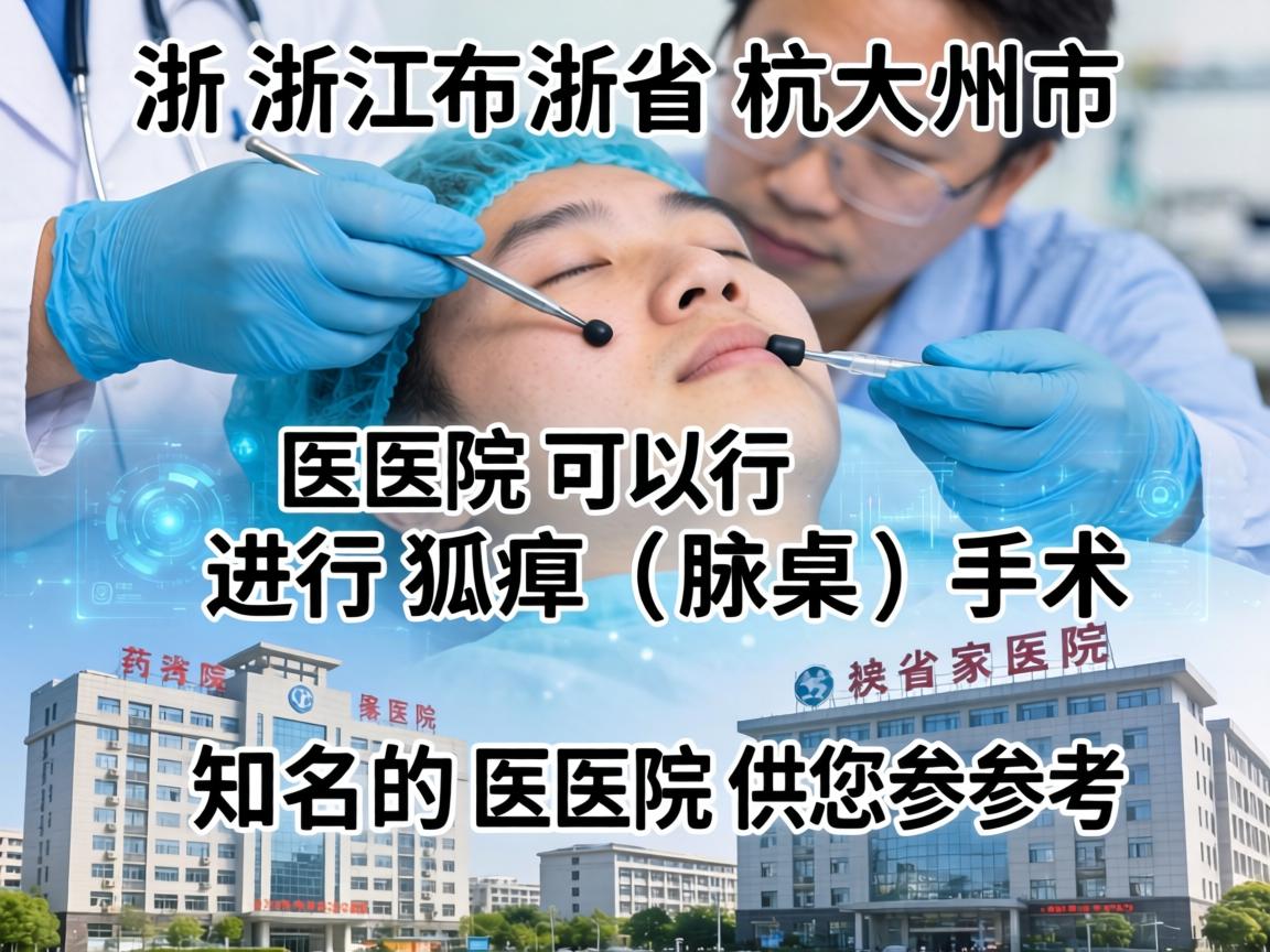 在浙江省杭州市，有多家医院可以进行狐臭（腋臭）手术。以下是几家知名的医院供您参考