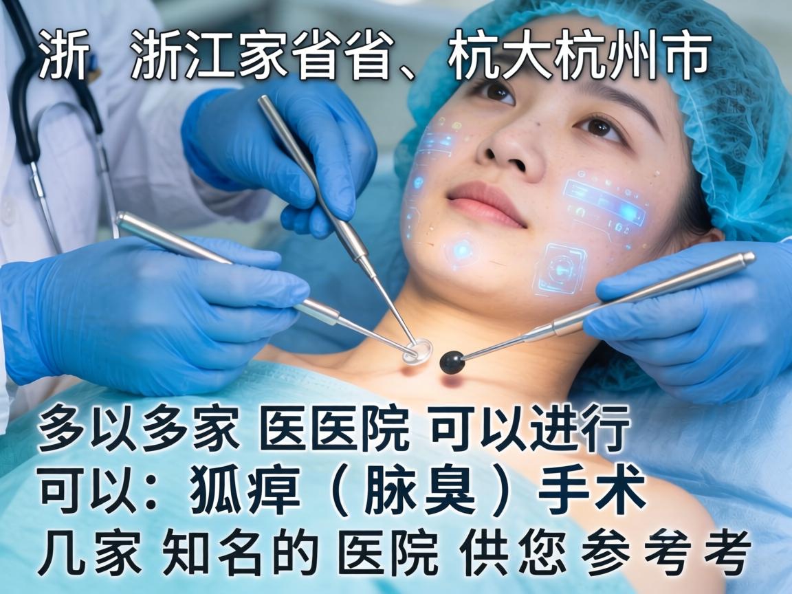 在浙江省杭州市，有多家医院可以进行狐臭（腋臭）手术。以下是几家知名的医院供您参考