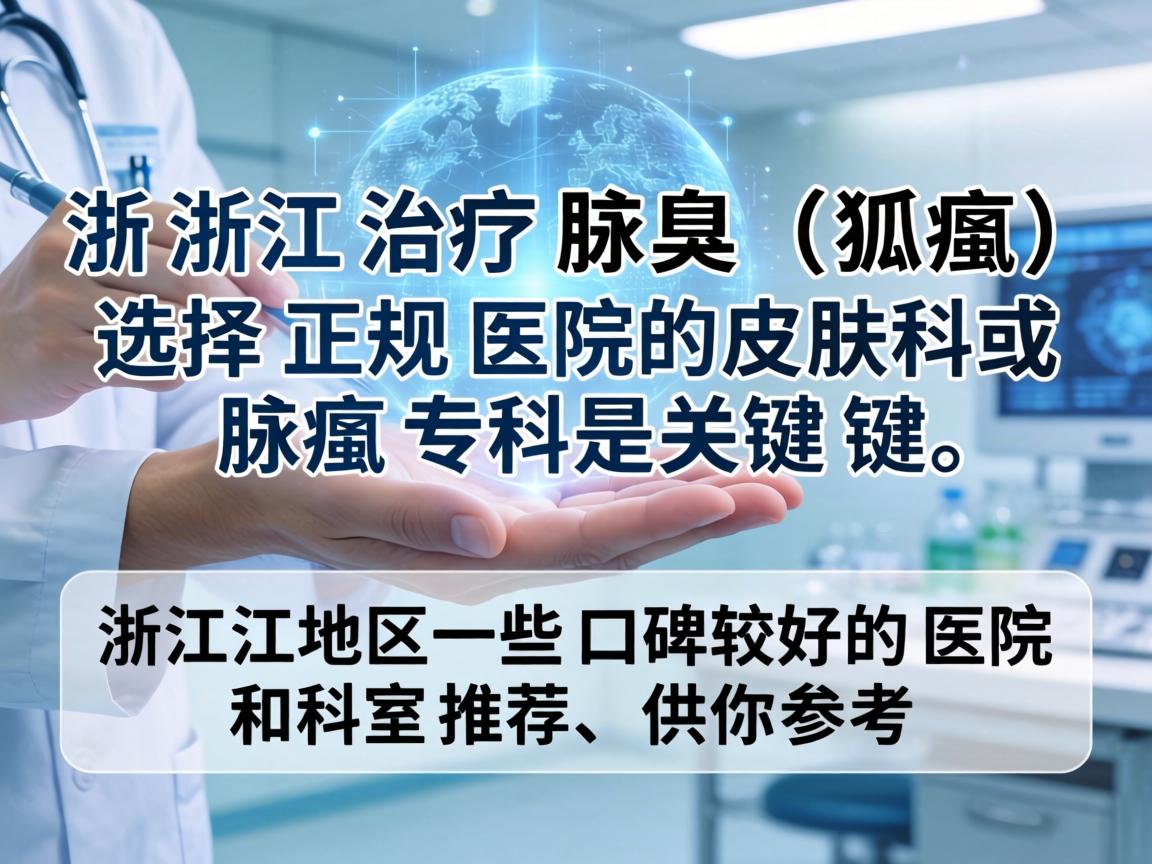 在浙江治疗腋臭（狐臭）选择正规医院的皮肤科或腋臭专科是关键。以下是浙江地区一些口碑较好的医院和科室推荐，供你参考