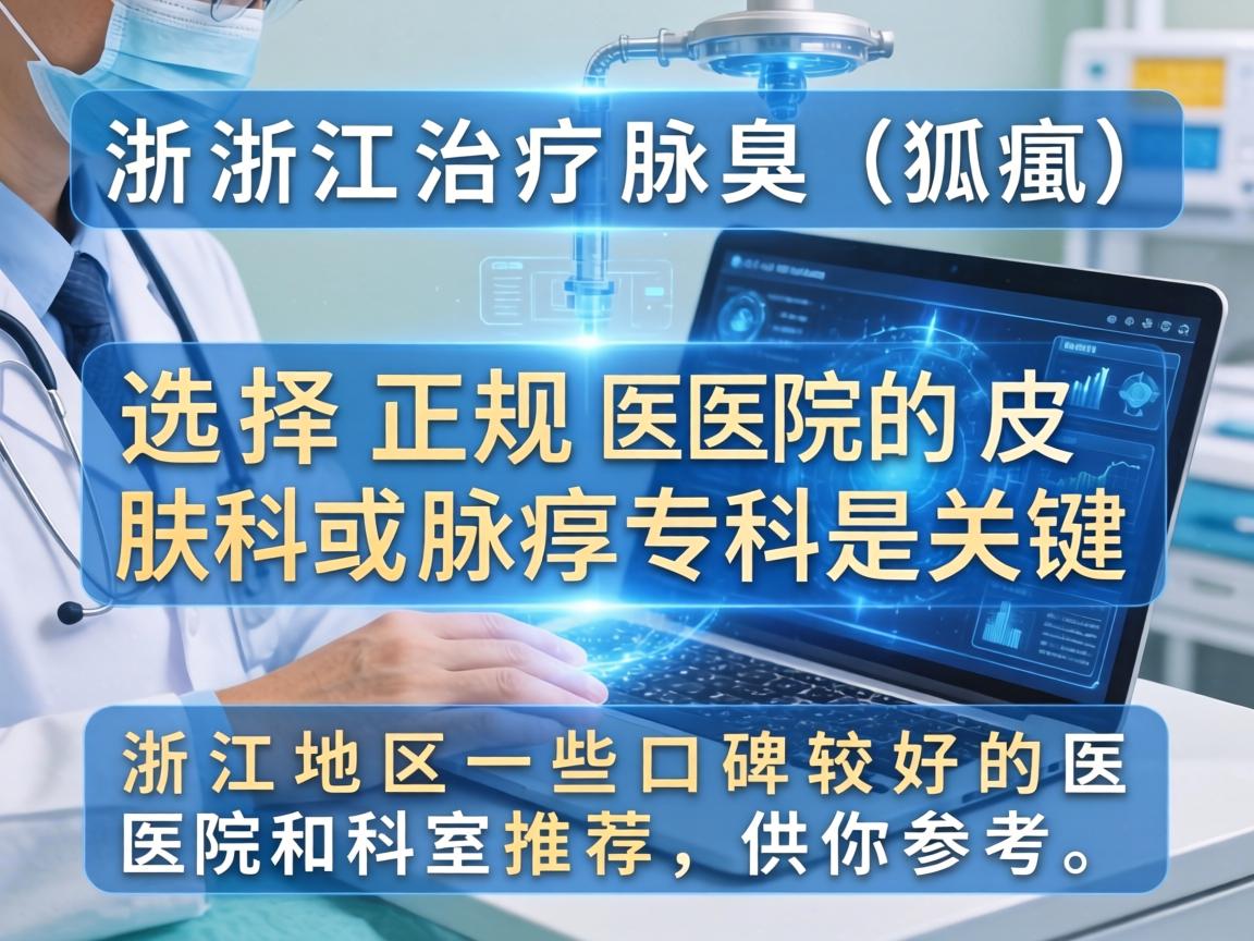 在浙江治疗腋臭（狐臭）选择正规医院的皮肤科或腋臭专科是关键。以下是浙江地区一些口碑较好的医院和科室推荐，供你参考