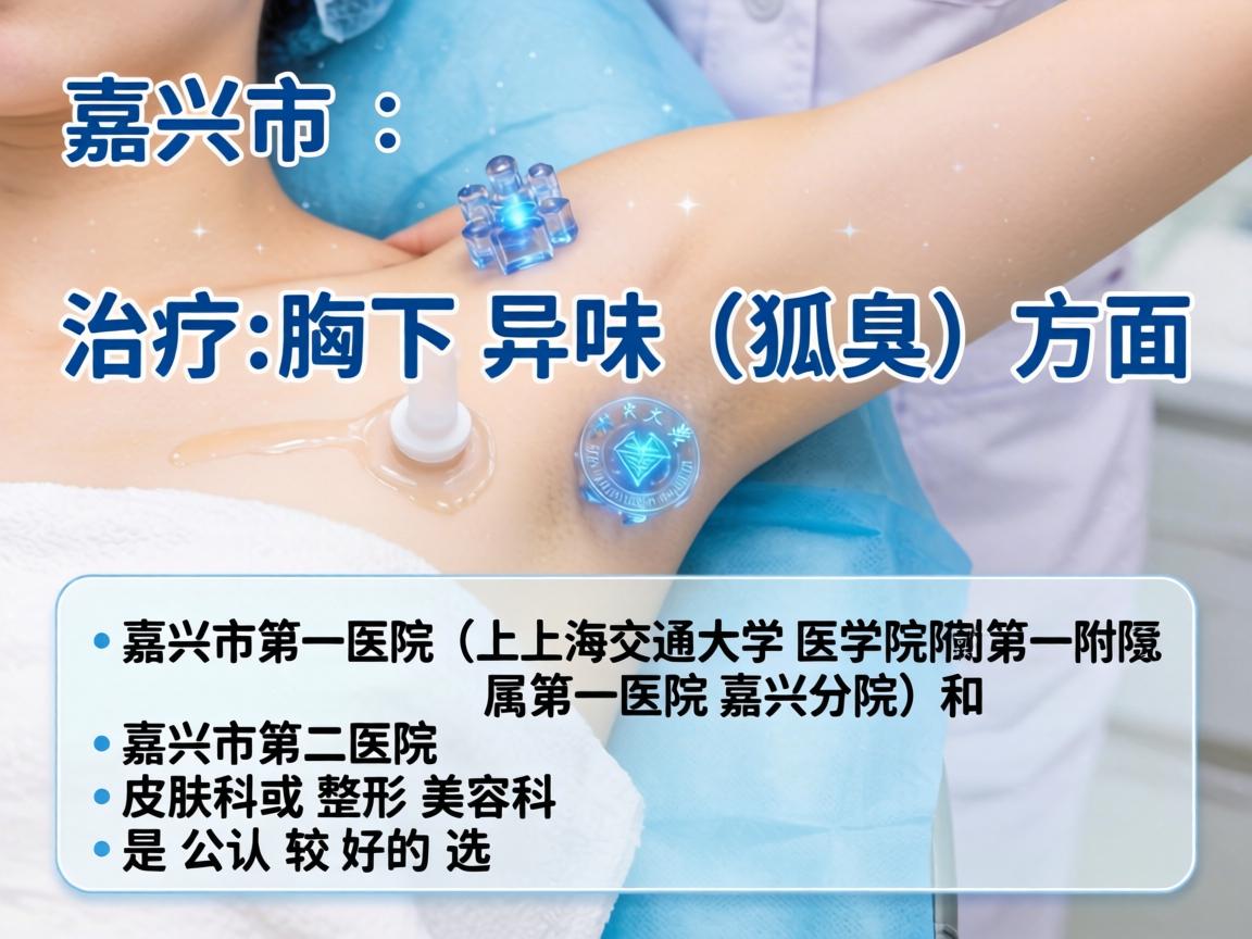 在嘉兴市，治疗腋下异味（狐臭）方面，嘉兴市第一医院（上海交通大学医学院附属第一医院嘉兴分院）和 嘉兴市第二医院 的皮肤科或整形美容科是公认较好的选择