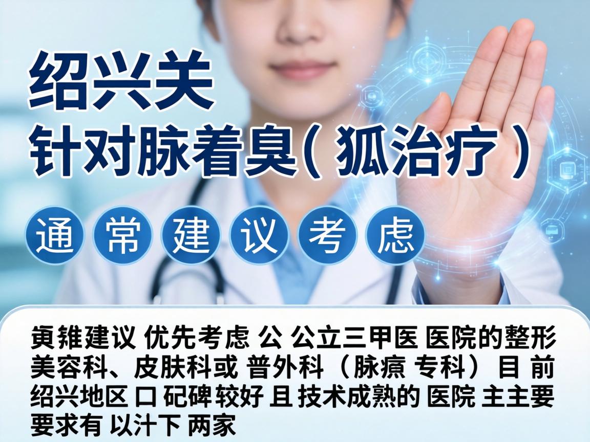 在绍兴，针对腋臭（狐臭）的治疗，通常建议优先考虑公立三甲医院的整形美容科、皮肤科或普外科（腋臭专科）目前绍兴地区口碑较好且技术成熟的医院主要有以下两家