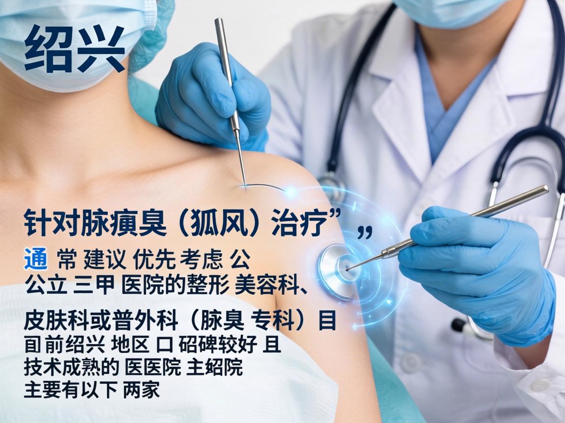 在绍兴，针对腋臭（狐臭）的治疗，通常建议优先考虑公立三甲医院的整形美容科、皮肤科或普外科（腋臭专科）目前绍兴地区口碑较好且技术成熟的医院主要有以下两家