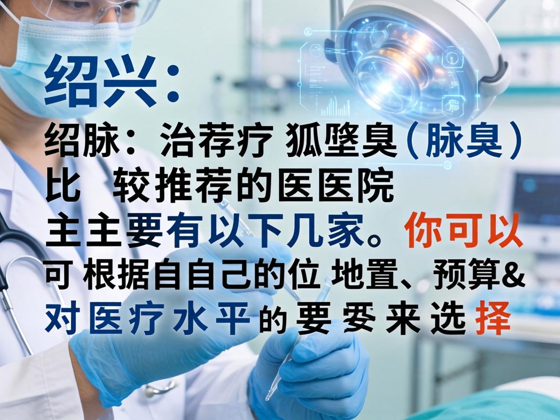 在绍兴,治疗狐臭(腋臭)比较推荐的医院主要有以下几家,你可以根据自己的位置、预算和对医疗水平的要求来选择 在绍兴,治疗狐臭(腋臭)比较推荐的医院主要有以下几家,你可以根据自己的位置、预算和对医疗水平的要求来选择