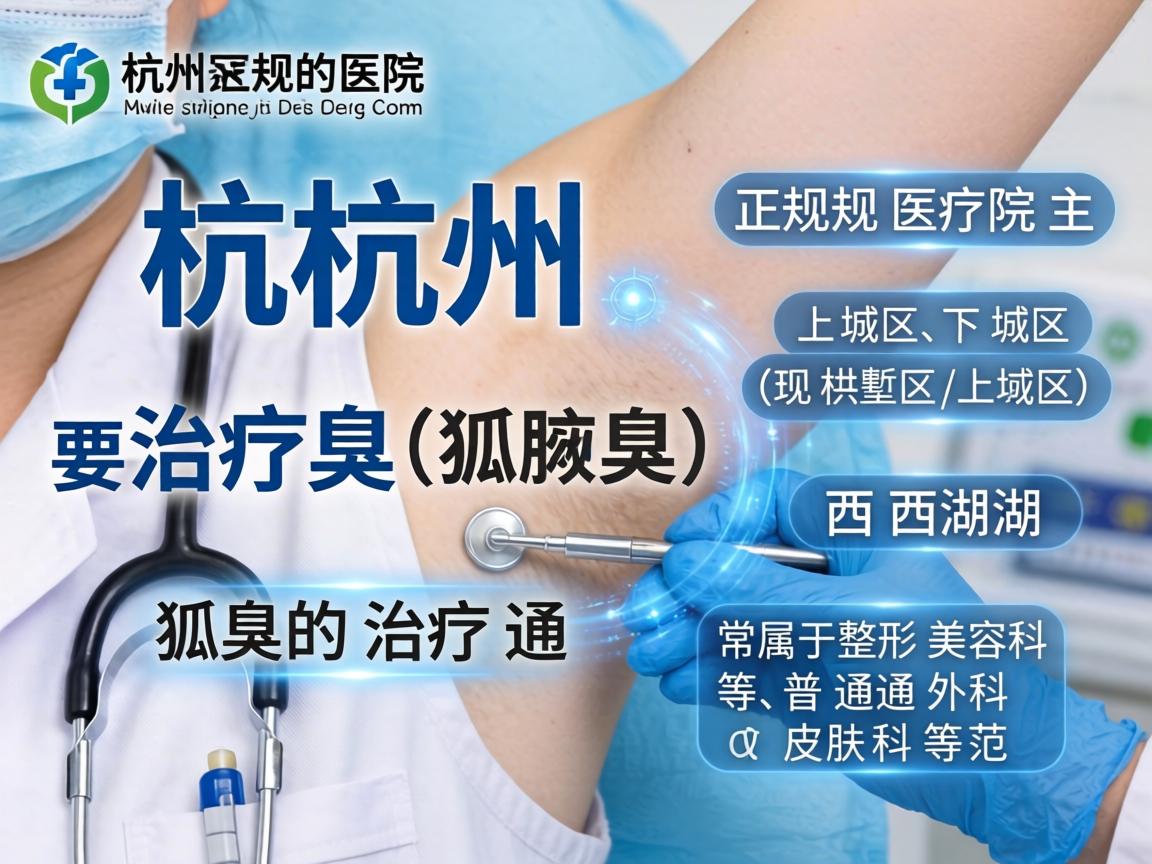 在杭州，治疗狐臭（腋臭）的正规医院主要集中在上城区、下城区（现拱墅区/上城区）西湖区等区域。狐臭的治疗通常属于整形美容科、普通外科或皮肤科的范畴