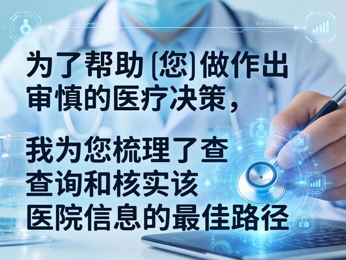 为了帮助您做出审慎的医疗决策，我为您梳理了查询和核实该医院信息的最佳路径