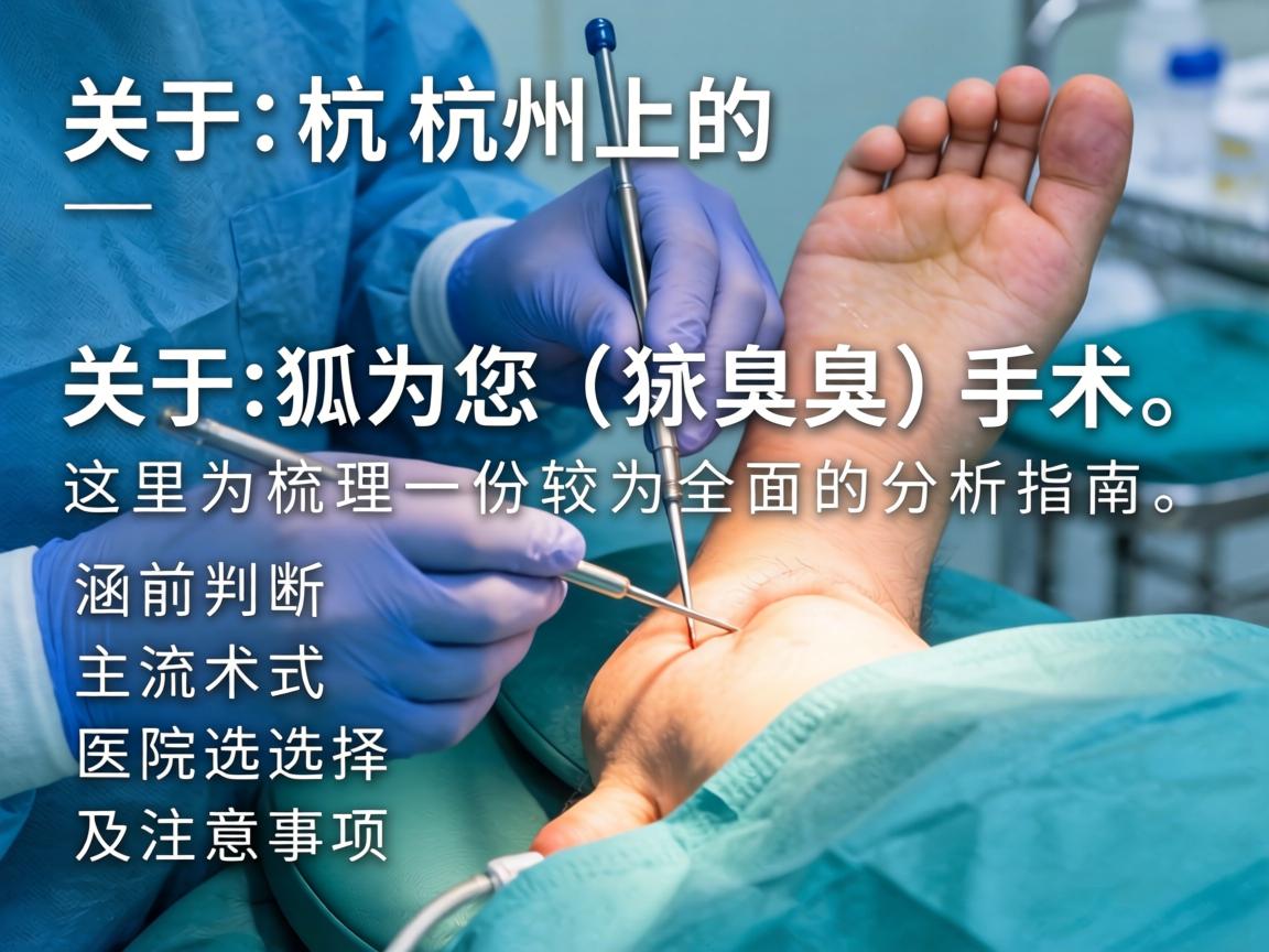 关于杭州的狐臭（腋臭）手术，这里为您梳理一份较为全面的分析指南，涵盖术前判断、主流术式、医院选择及注意事项