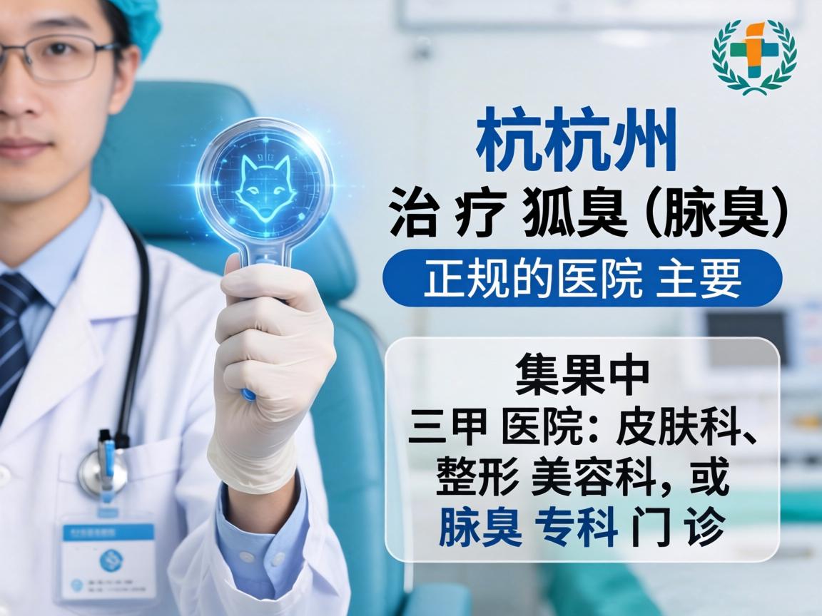 在杭州，治疗狐臭（腋臭）的正规医院主要集中在三甲医院的皮肤科、整形美容科或腋臭专科门诊