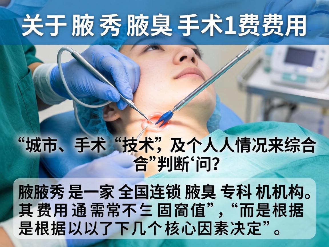 关于腋秀腋臭手术的费用，这是一个需要结合具体城市、手术技术及个人情况来综合判断的问题。腋秀是一家全国连锁的腋臭专科机构，其费用通常不是固定值，而是根据以下几个核心因素决定的