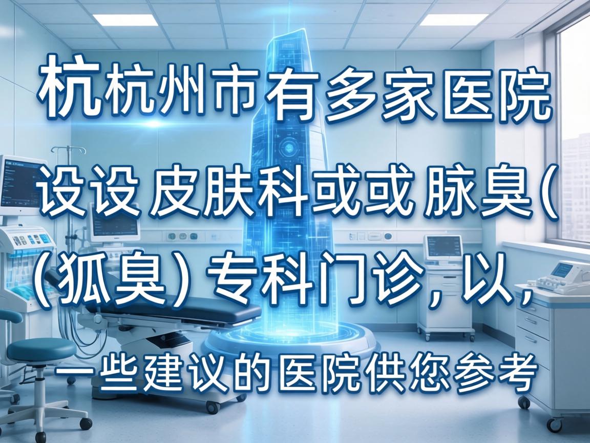 杭州市有多家医院设有皮肤科或腋臭（狐臭）专科门诊，以下是一些建议的医院供您参考