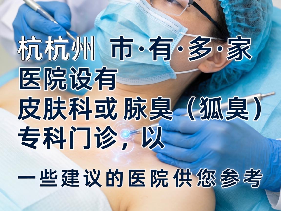 杭州市有多家医院设有皮肤科或腋臭（狐臭）专科门诊，以下是一些建议的医院供您参考
