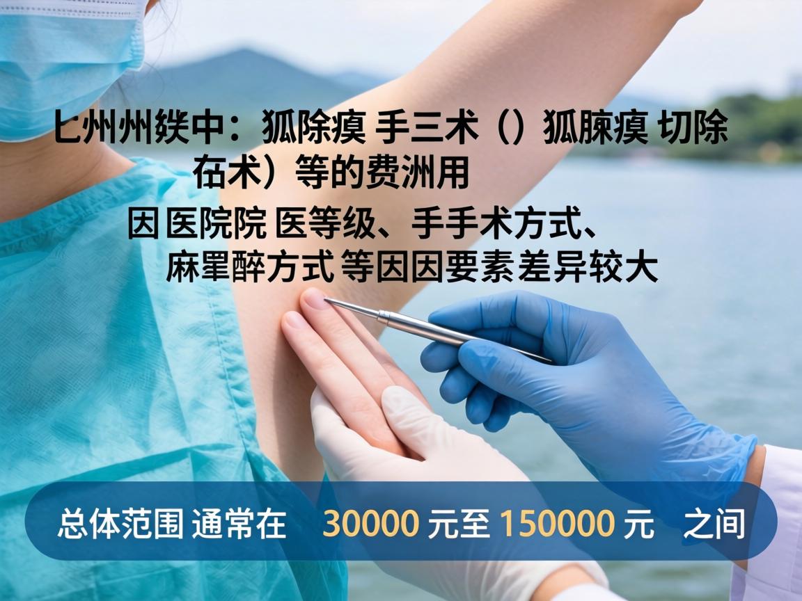 在湖州，狐臭手术（腋臭切除术）的费用因医院等级、手术方式、麻醉方式等因素差异较大。总体范围通常在 3000元至15000元 之间