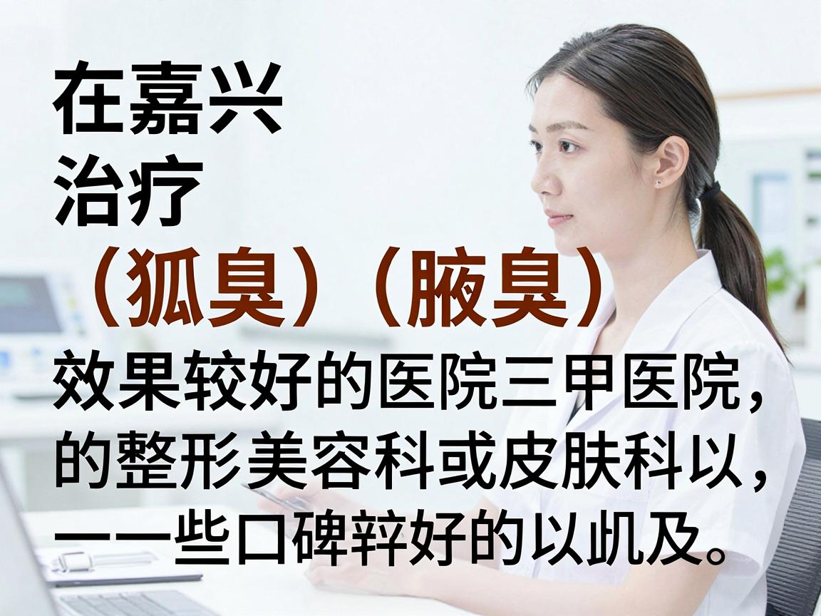 在嘉兴，治疗狐臭（腋臭）效果较好的医院通常包括三甲医院的整形美容科或皮肤科，以及一些口碑较好的专业医疗机构。以下是几家在当地认可度较高的医院，供你参考