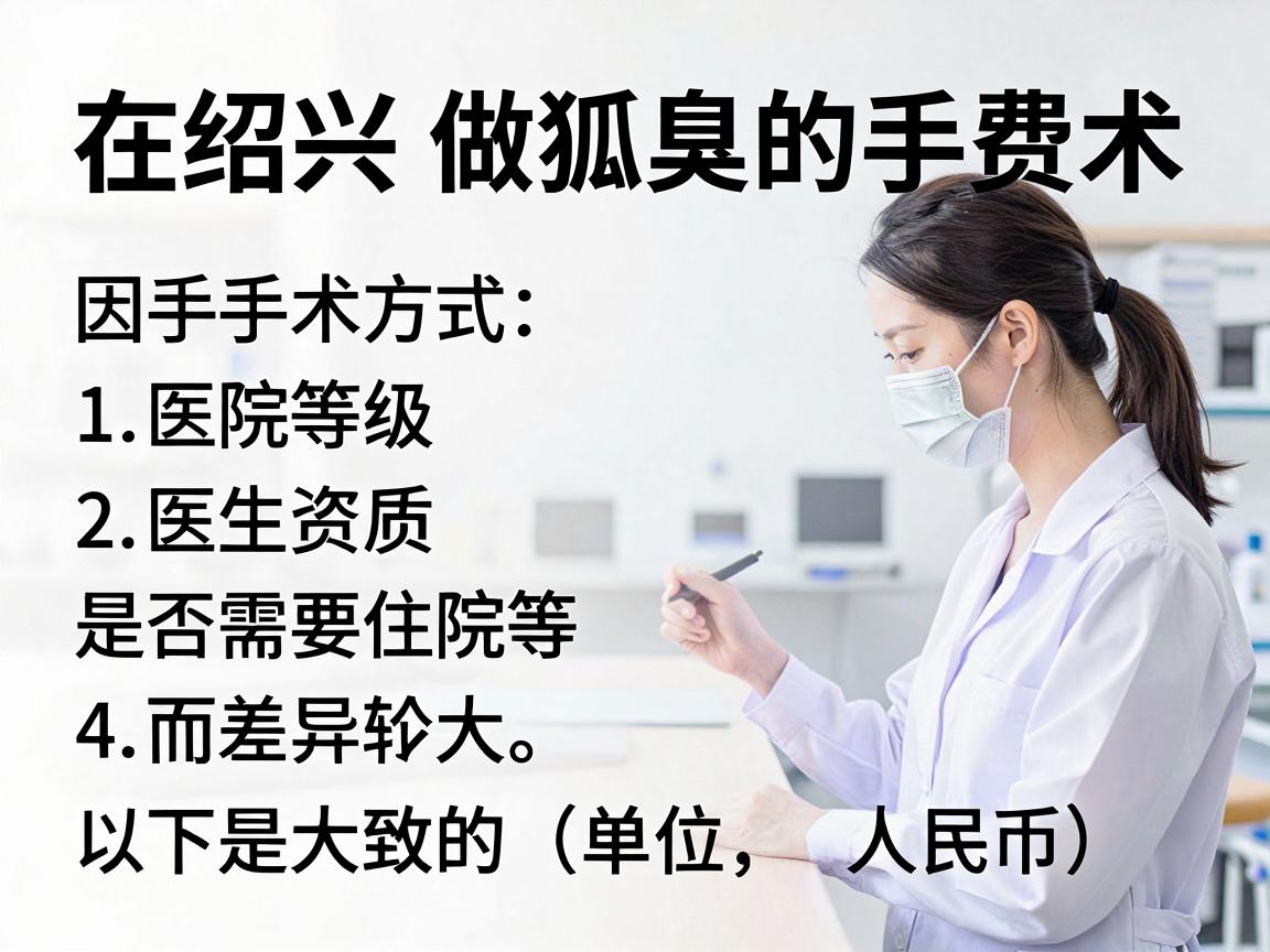 在绍兴做狐臭手术的费用因手术方式、医院等级、医生资质及个人情况（如异味程度、是否需要住院等）而差异较大。以下是大致的参考范围（单位，人民币）