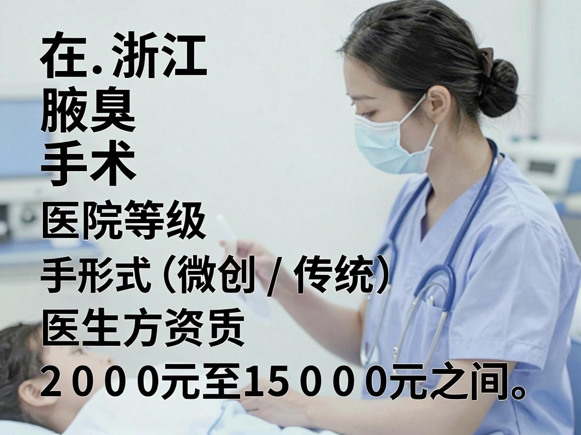 在浙江，腋臭手术的价格因医院等级、手术方式（微创/传统）医生资质及麻醉方式等因素差异较大。通常价格范围在 2000元至15000元 之间。以下是一些具体参考