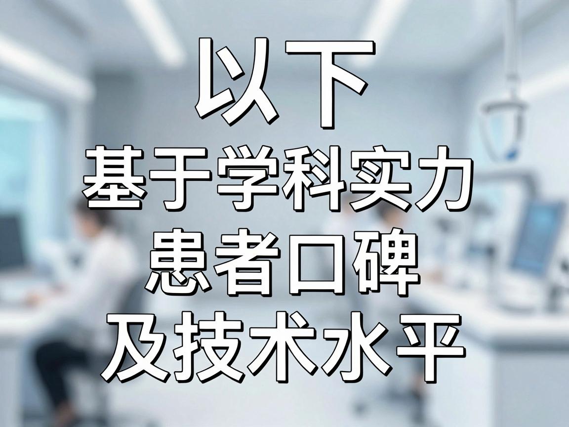 以下是基于学科实力、患者口碑及技术水平的推荐