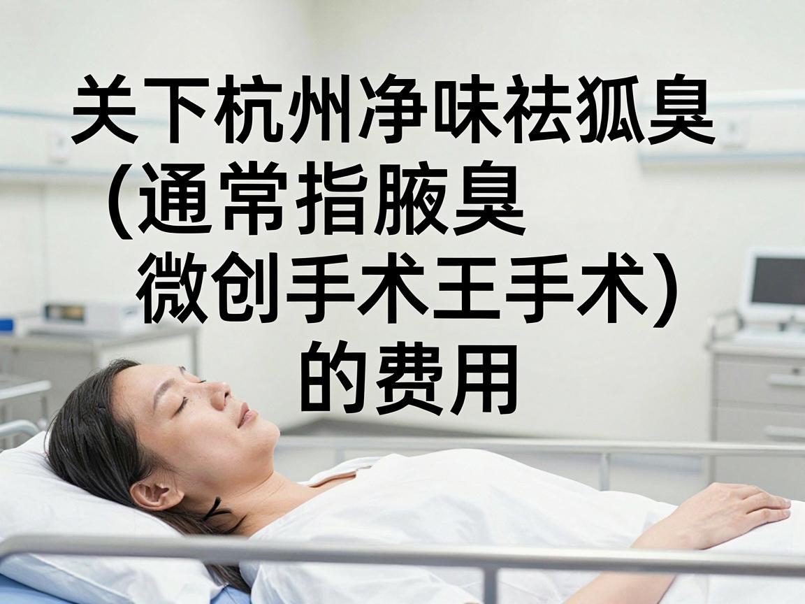 关于杭州净味祛狐臭（通常指腋臭微创手术）的费用，这属于一个价格浮动较大的医疗项目，具体金额取决于医院性质（公立 vs 私立）手术技术以及医生资历