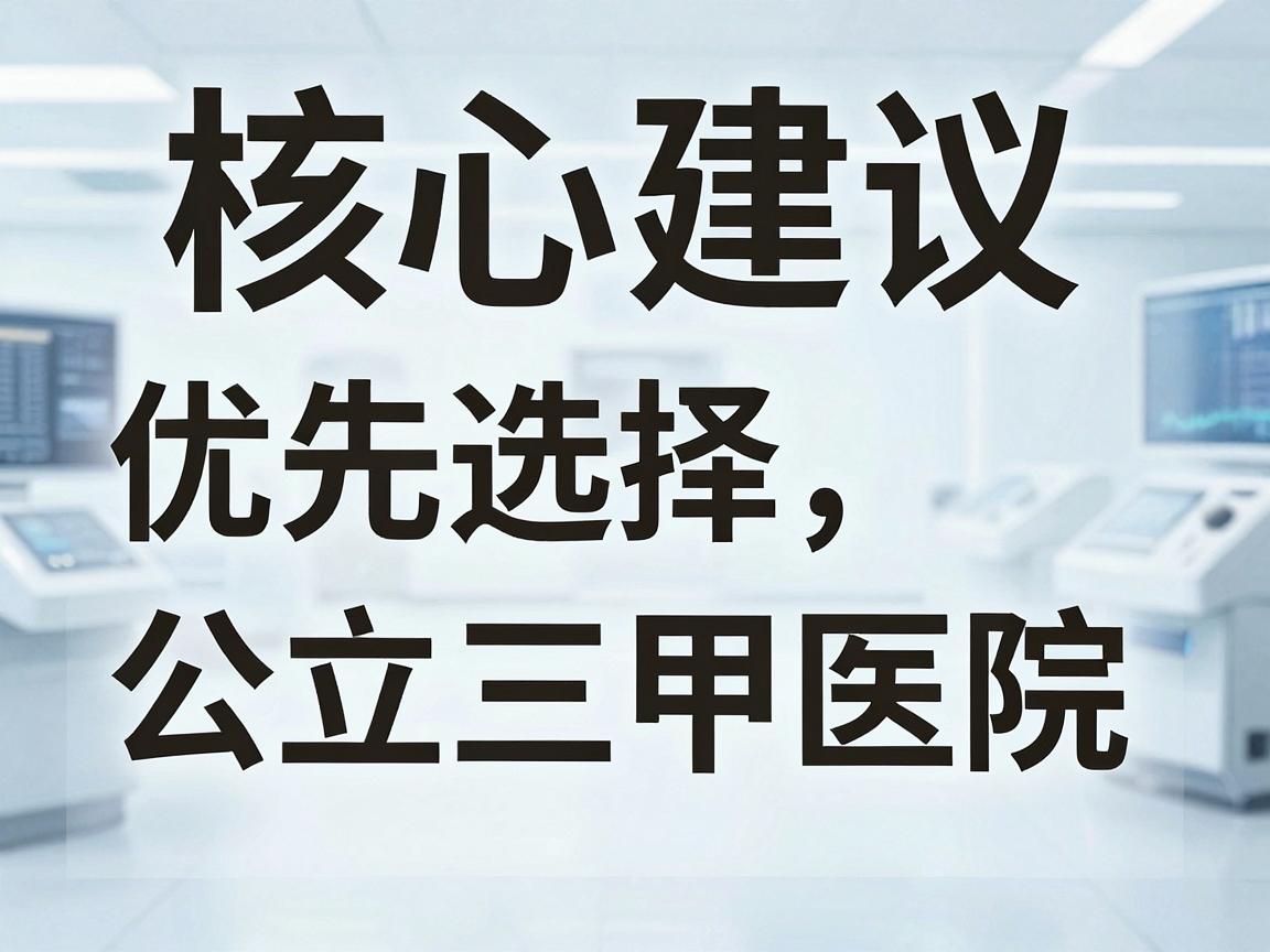 核心建议，优先选择公立三甲医院