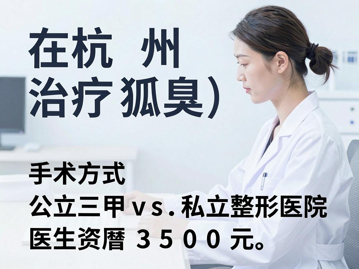 在杭州，治疗狐臭（腋臭）的手术费用因手术方式、医院等级（公立三甲 vs.私立整形医院）以及医生资历而差异较大。一般来说，总费用范围在 3000元 至 15000元 之间