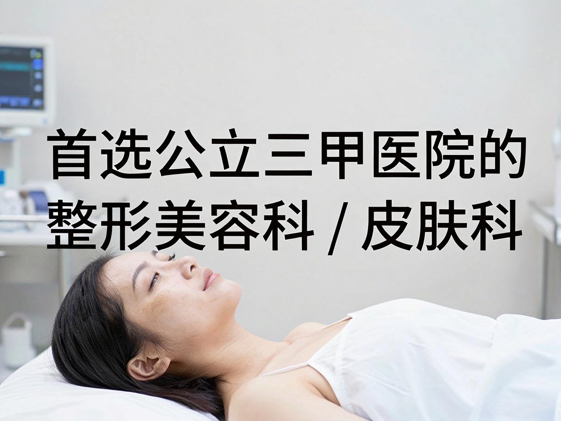 首选公立三甲医院的整形美容科/皮肤科