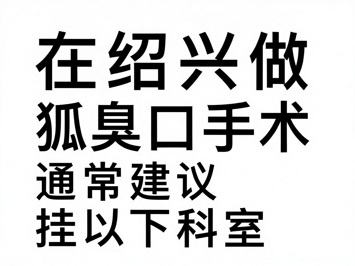 在绍兴做狐臭手术，通常建议挂以下科室