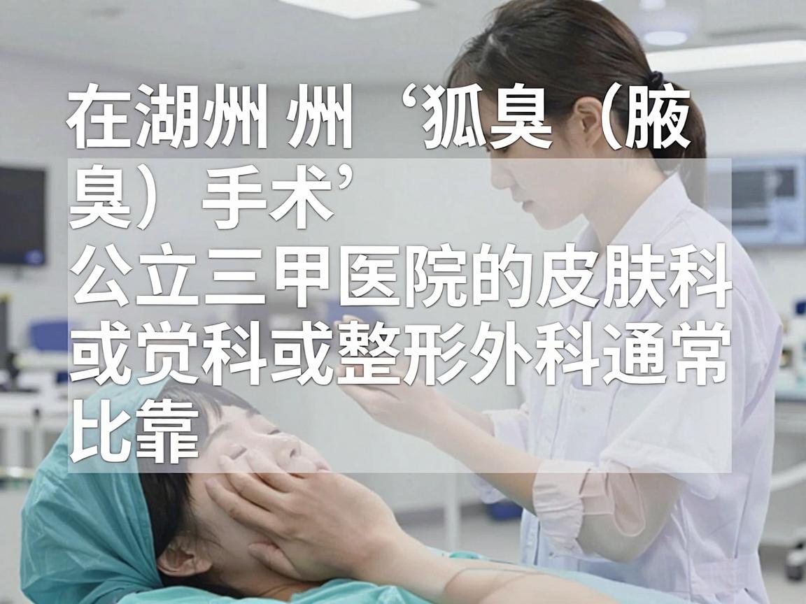 在湖州地区，针对狐臭（腋臭）手术，公立三甲医院的皮肤科或整形外科通常是比较可靠的选择。以下是当地口碑较好、技术相对成熟的医院推荐，你可以根据自身情况参考