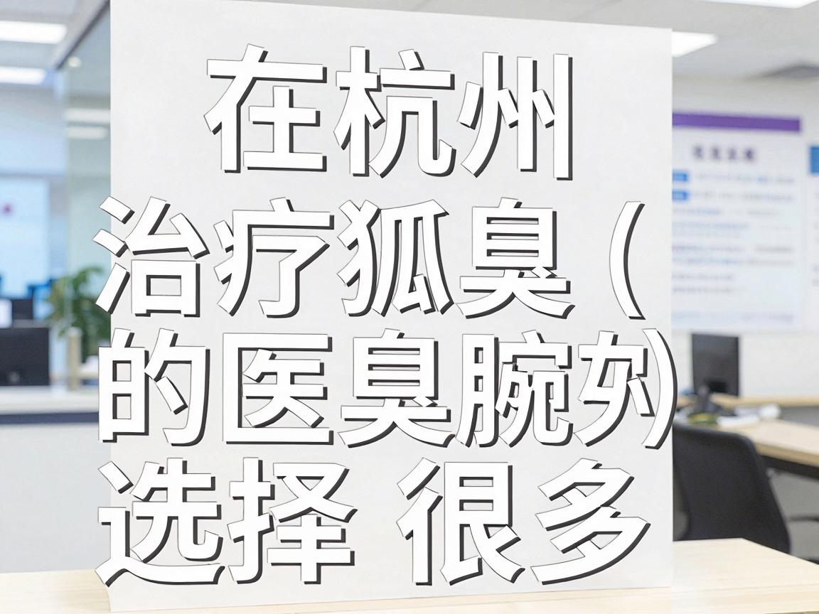 在杭州，治疗狐臭（腋臭）的医院选择很多，主要以三甲医院的整形外科、皮肤科或普外科，以及少数信誉良好的私立专科医院为主