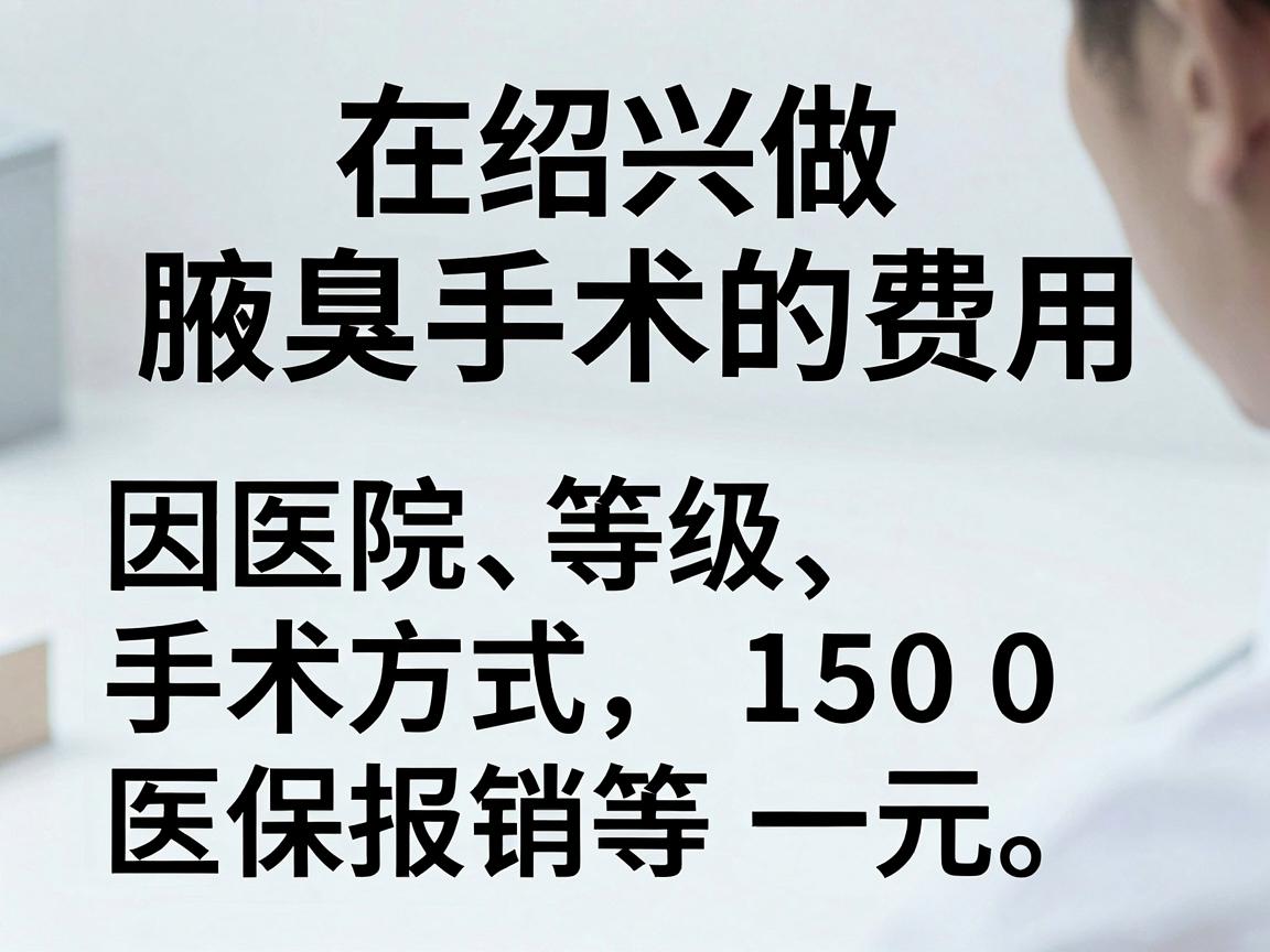 在绍兴做腋臭手术的费用因医院等级、手术方式、医保报销等因素差异较大，一般在1500元至8000元不等。以下是具体参考