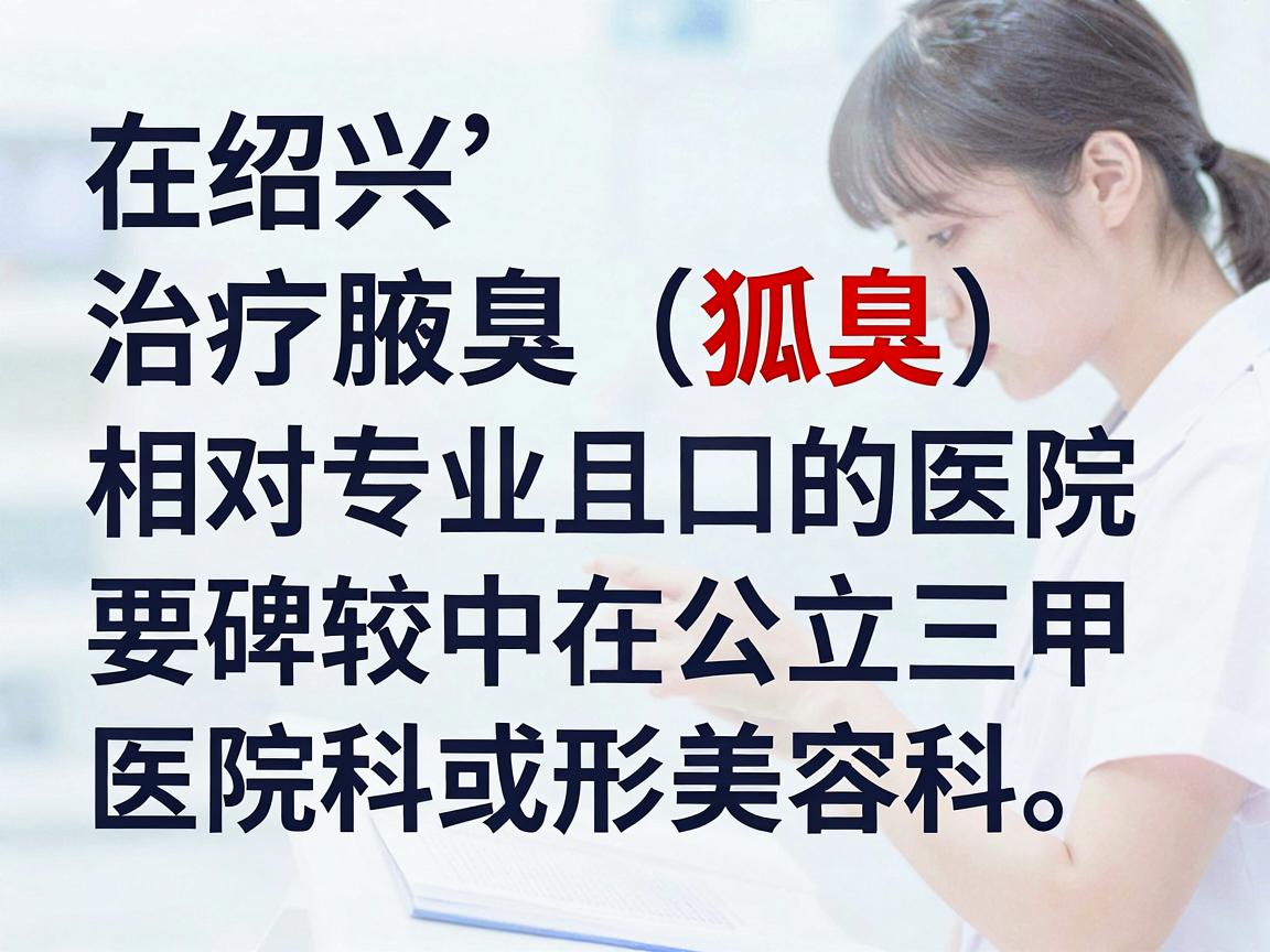 在绍兴，治疗腋臭（狐臭）相对专业且口碑较好的医院主要集中在公立三甲医院的皮肤科或整形美容科。以下是几家推荐的医院及其特点，供你参考