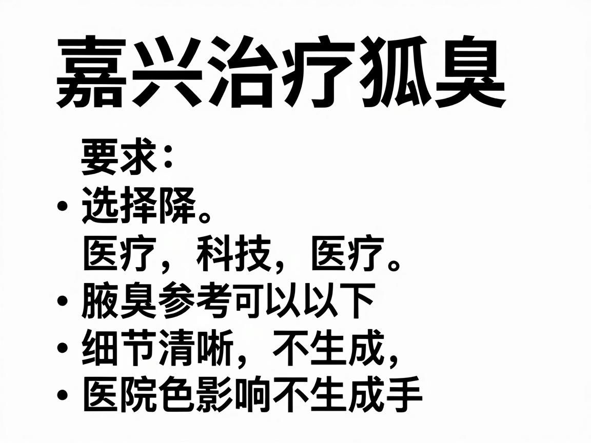 嘉兴治疗狐臭（腋臭）的医院选择，可以参考以下几点