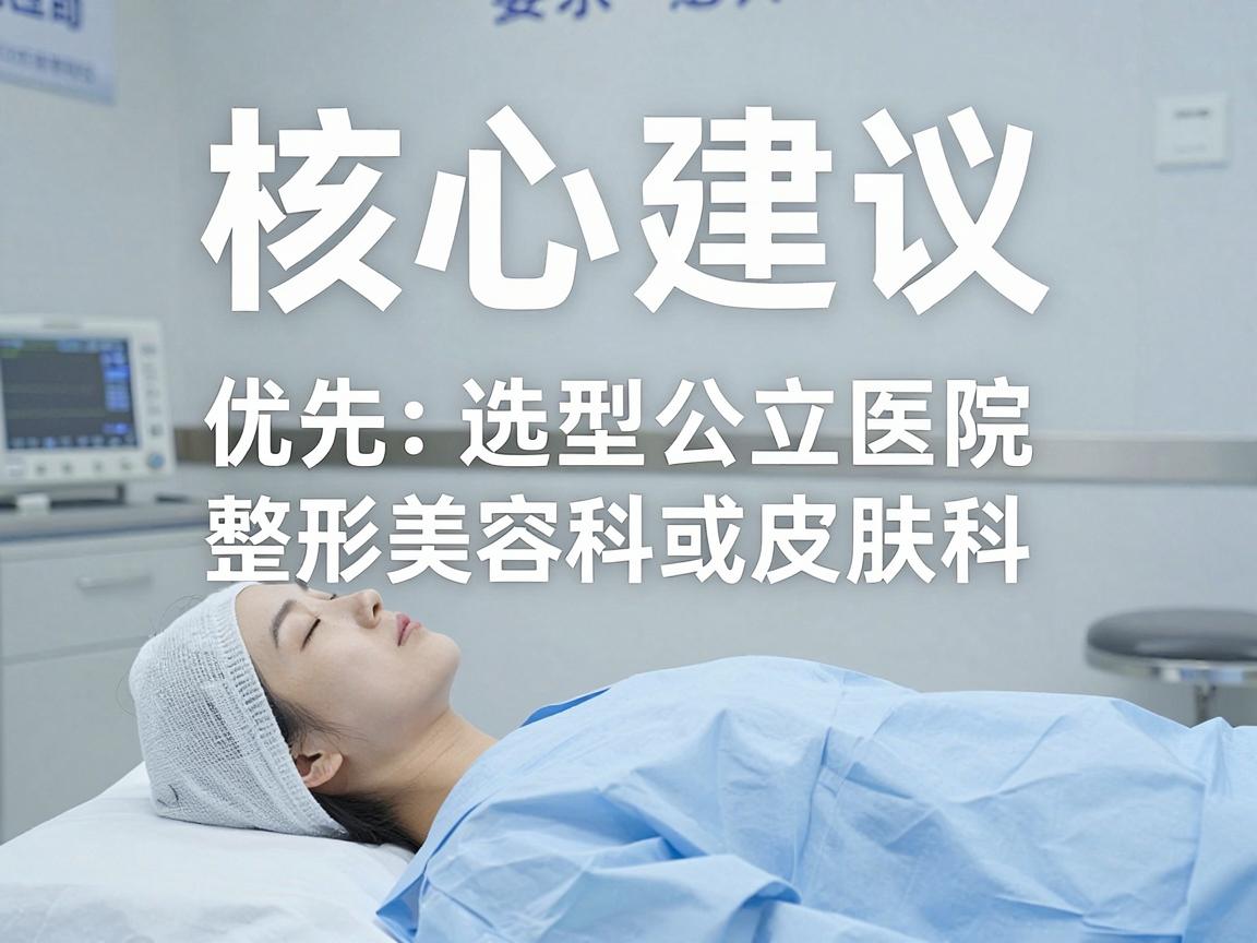 核心建议，优先选择大型公立医院的整形美容科或皮肤科