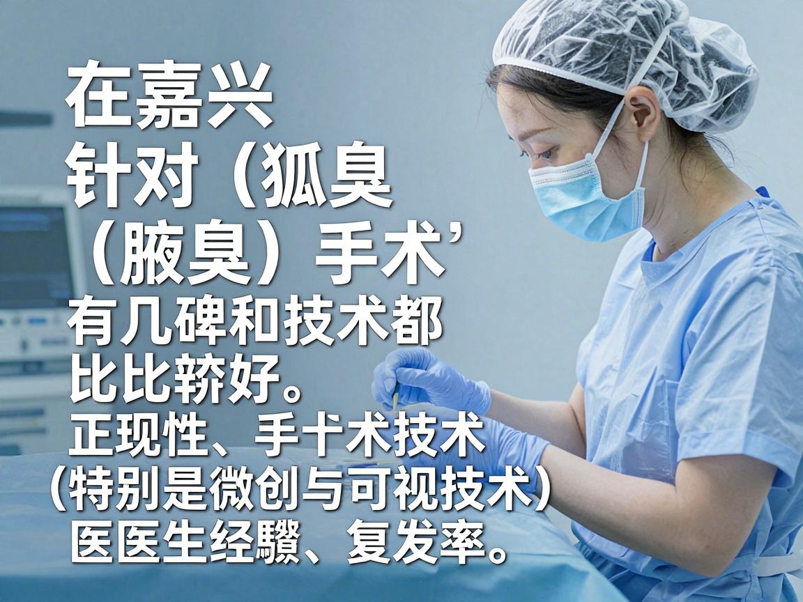 在嘉兴，针对狐臭（腋臭）手术，有几家医院的口碑和技术都比较好。选择时建议综合考虑医院的正规性、手术技术（特别是微创与可视技术）医生经验以及复发率