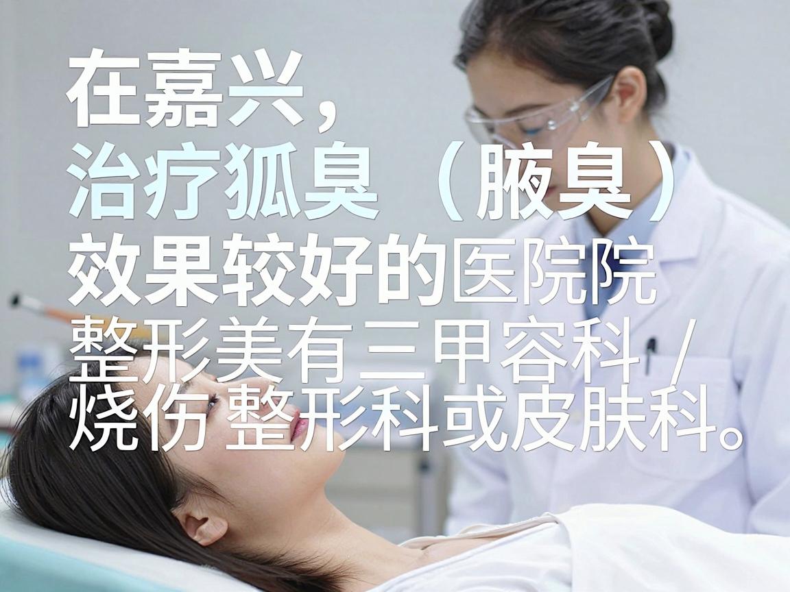 在嘉兴，治疗狐臭（腋臭）效果较好的医院通常有三甲医院的整形美容科/烧伤整形科或皮肤科。狐臭手术属于整形外科范畴，对精细度要求较高，建议优先选择三甲医院或正规专科医院