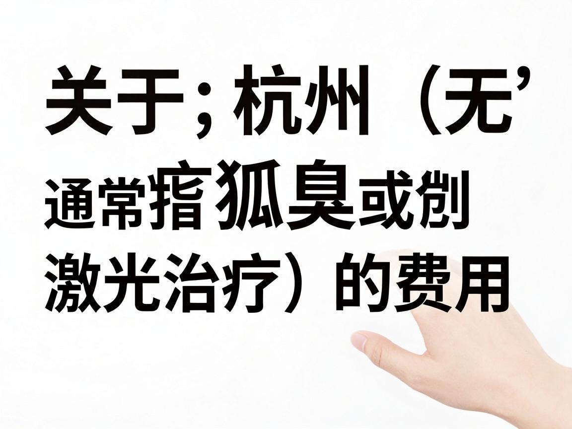 关于杭州无痛狐臭手术（通常指微创或激光治疗）的费用，没有一个固定的标准价格，具体费用会因医院的级别、手术方式、医生资质以及个人腋臭的严重程度而有较大差异
