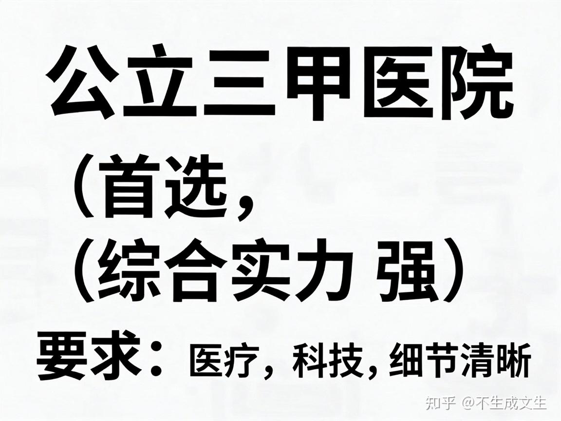 公立三甲医院（首选，综合实力强）
