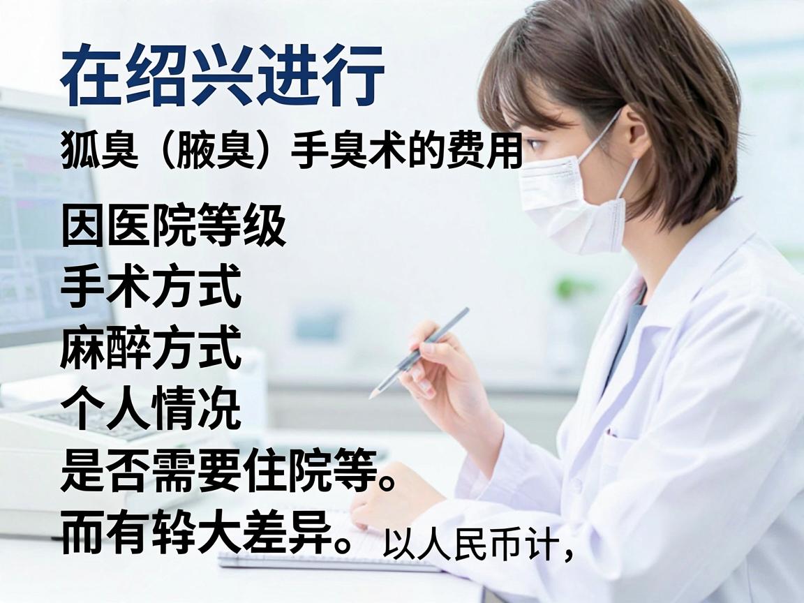 在绍兴进行狐臭（腋臭）手术的费用因医院等级、手术方式、麻醉方式及个人情况（如异味严重程度、是否需要住院等）而有较大差异。以下是大致的价格范围参考（以人民币计，2025年数据）