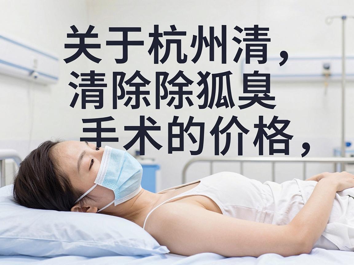 关于杭州清除狐臭手术的价格，这并没有一个固定的统一标准，费用会根据手术方式、医院等级、医生资质、患者腋臭严重程度以及是否单侧/双侧等多种因素产生较大差异