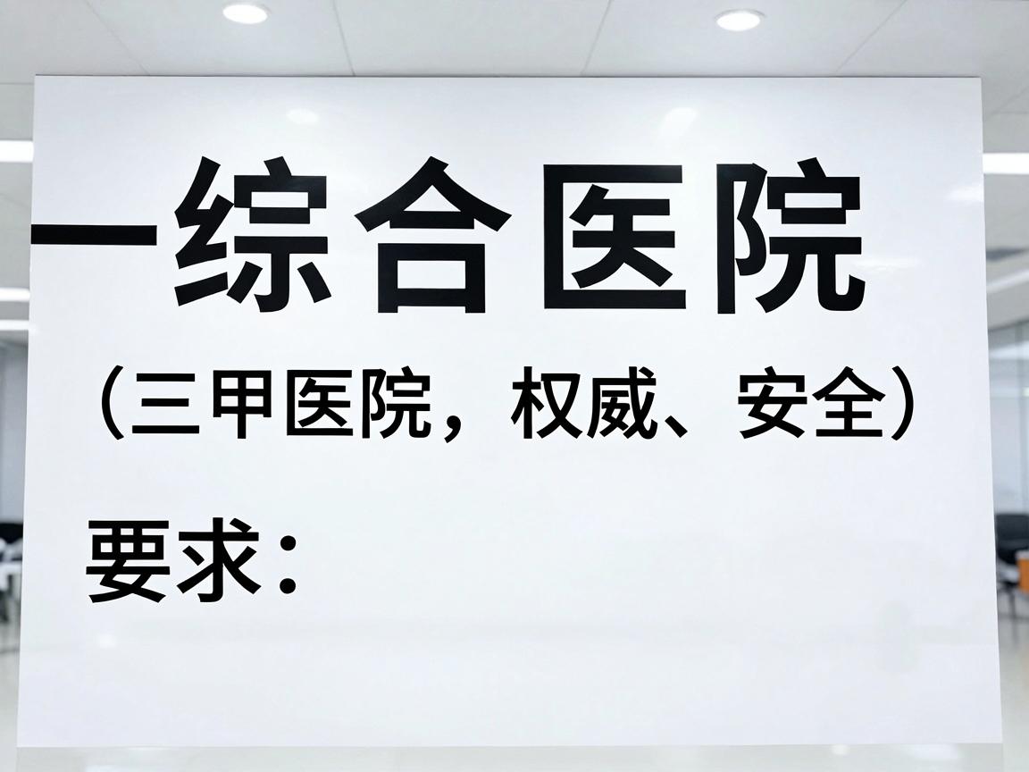 一、综合医院（三甲医院，权威、安全）