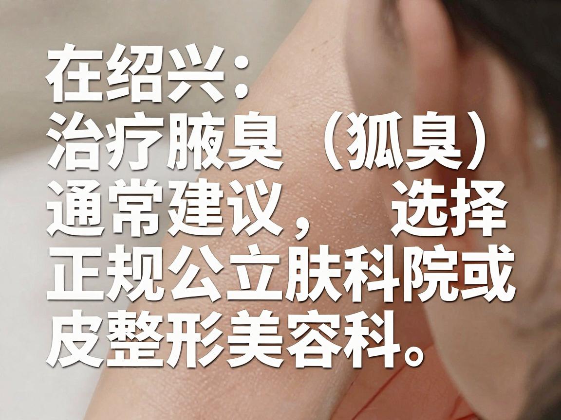 在绍兴，治疗腋臭（狐臭）通常建议选择正规公立医院的皮肤科或整形美容科。以下是几家在绍兴地区口碑较好、技术成熟的医院推荐，供您参考