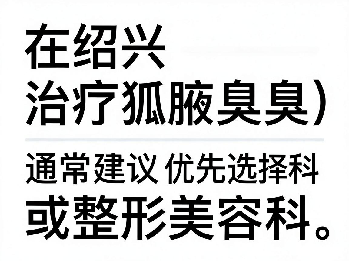 在绍兴，治疗狐臭（腋臭）通常建议优先选择正规公立医院的皮肤科或整形美容科。以下是几家在本地口碑较好、技术较为成熟的医院，供你参考