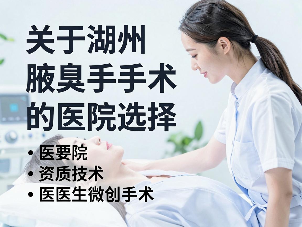 关于湖州腋臭手术的医院选择，需要综合考量医院的资质、技术（如微创手术）医生经验以及患者的真实口碑