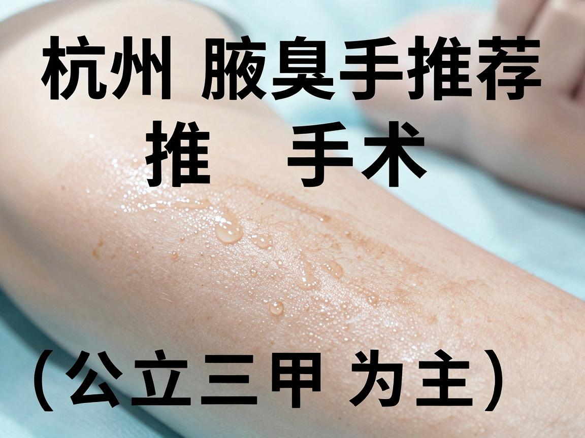 杭州腋臭手术推荐医院（公立三甲为主）