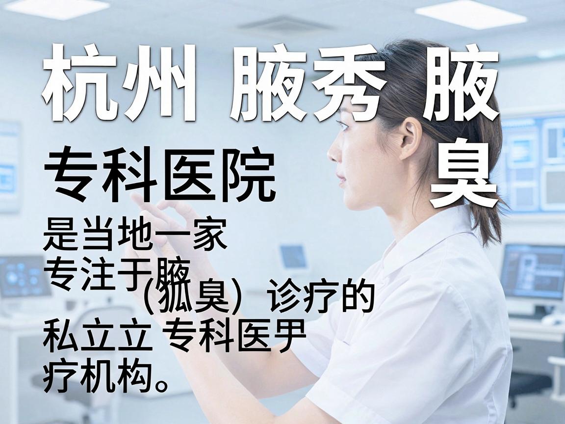 杭州腋秀腋臭专科医院是当地一家专注于腋臭(狐臭)诊疗的私立专科医疗机构。以下是一些关键信息,供你参考 杭州腋秀腋臭专科医院是当地一家专注于腋臭(狐臭)诊疗的私立专科医疗机构。以下是一些关键信息,供你参考
