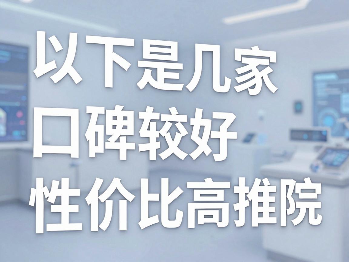 以下是几家口碑较好、性价比高的医院推荐